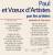 texte �crit pour Claudine au d�c�s de son mari Paul LEVY en 2003